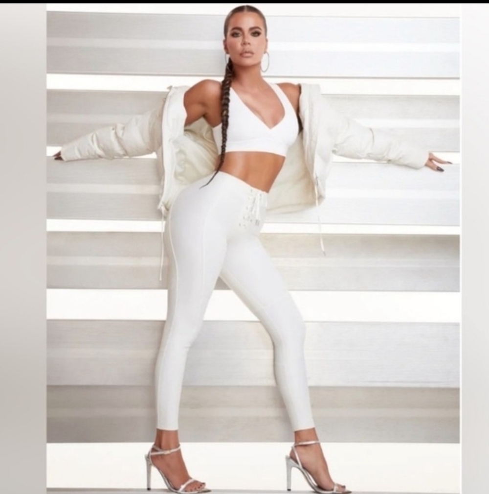 NWT GOOD AMERICAN BOMBSHELL LEGGINGS IVORY 2X
